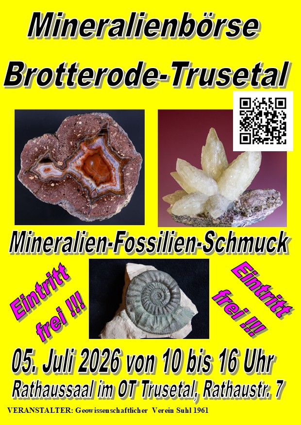 Bild zur Veranstaltung: Mineralien- und Fossilienbörse zum Tag des Bergmanns